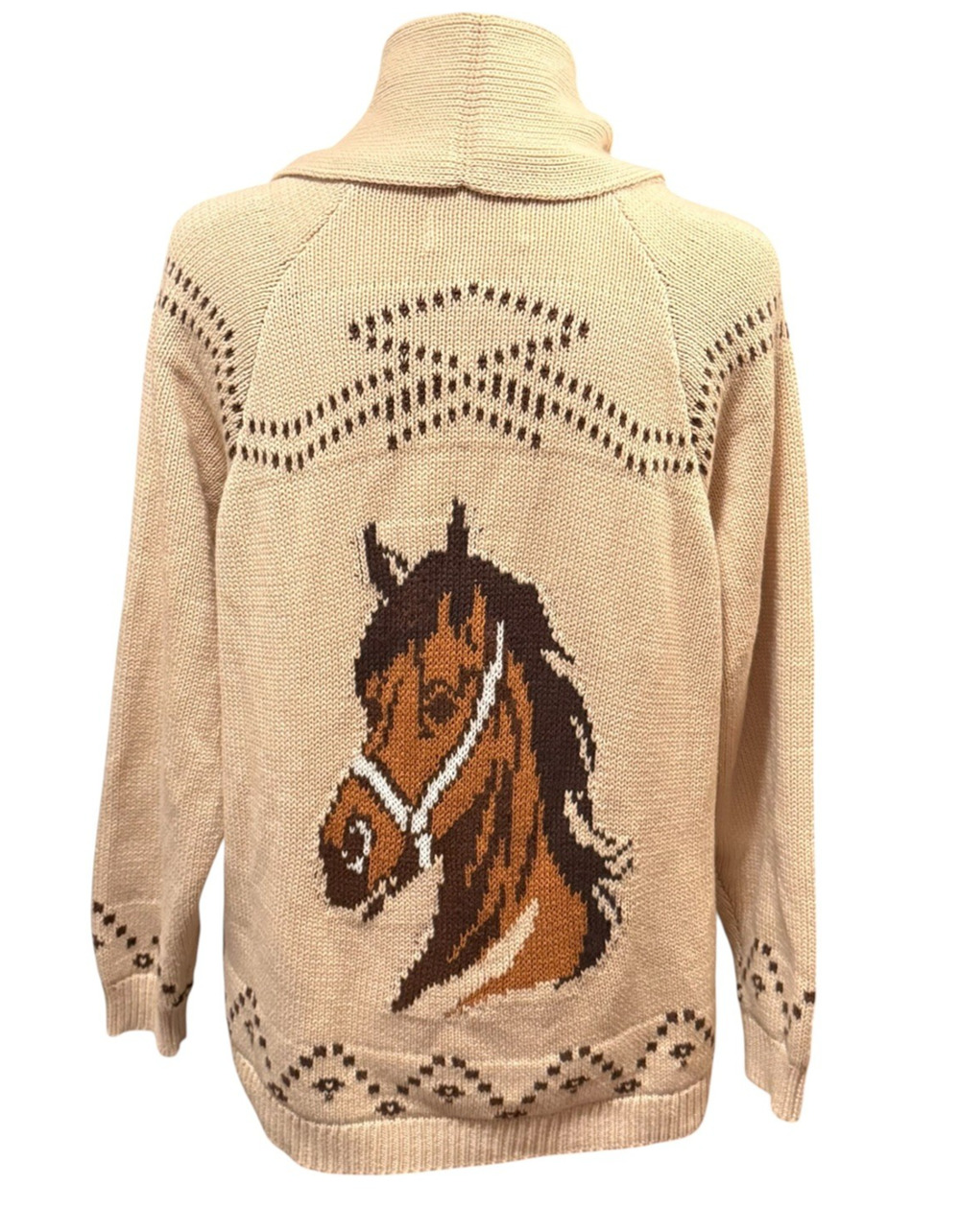 NEW JOA Horse Head Cardigan Equestrian SIZE SMALL WOMEN Sweater OldMoney Western